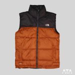 پافر جلیقه نورث فیس اصل نارنجی مشکی NORTH FACE های کپی درجه 1