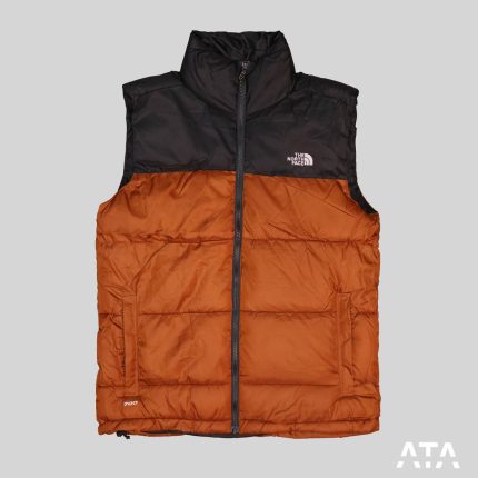 پافر جلیقه نورث فیس اصل نارنجی مشکی NORTH FACE های کپی درجه 1