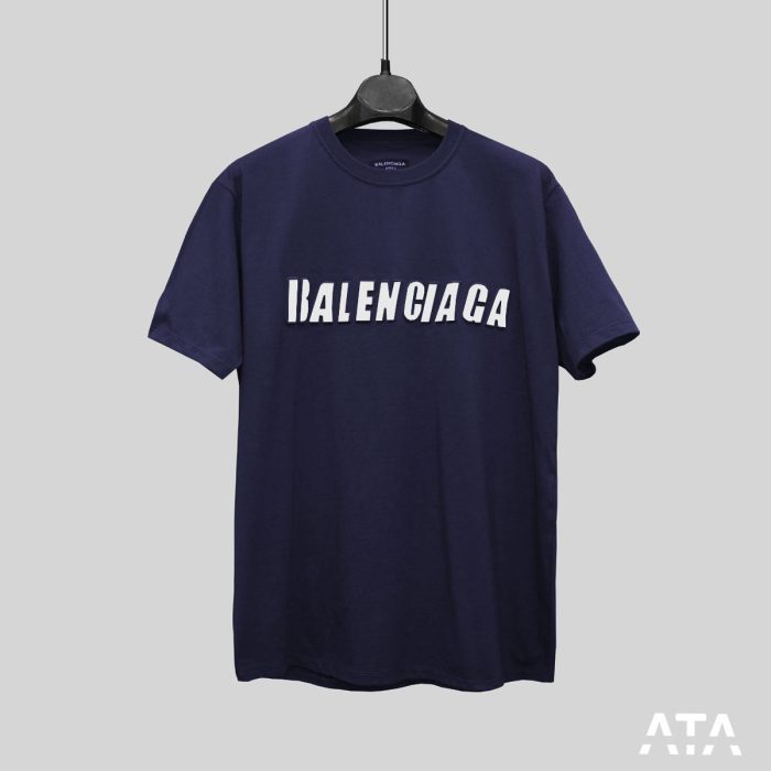 تیشرت مردانه بالنسیاگا balenciaga برجسته رنگ سرمه ای سایز بزرگ