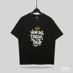 تیشرت سایز بزرگ مشکی طرح wear big dream big